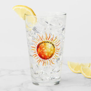 Verre État d'esprit ensoleillé, soucis laissés derrière