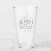 Verre Etats-Unis drapeau texte parties scintillant feux (Dos)