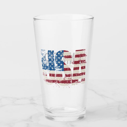 Verre Etats-Unis gruner la conception de texte avec drap (Devant)