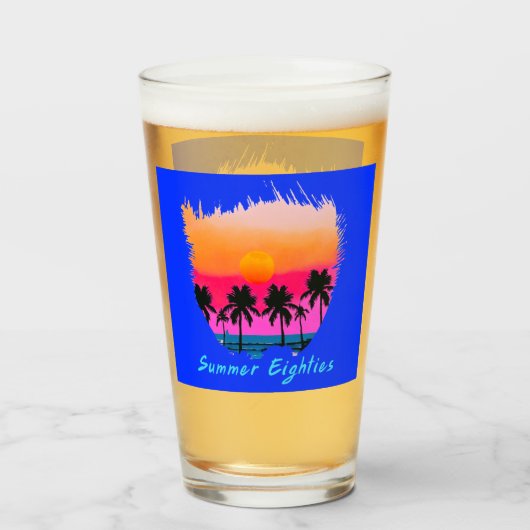 Verre Été 1980 Plage Retro Vibe (Dos (rempli))