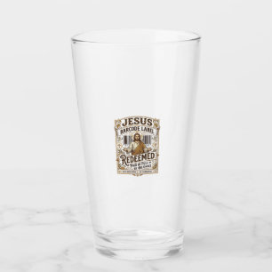 Verre étiquette de code-barres Jésus Rédimé Jésus code-b