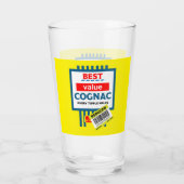 Verre Étiquette de Cognac de Noël drôle (Dos)
