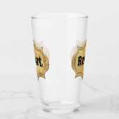 Verre Étiquette de Grunge désorganisé (Gauche)