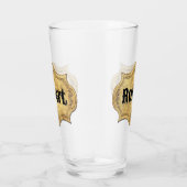 Verre Étiquette de Grunge désorganisé (Droite)