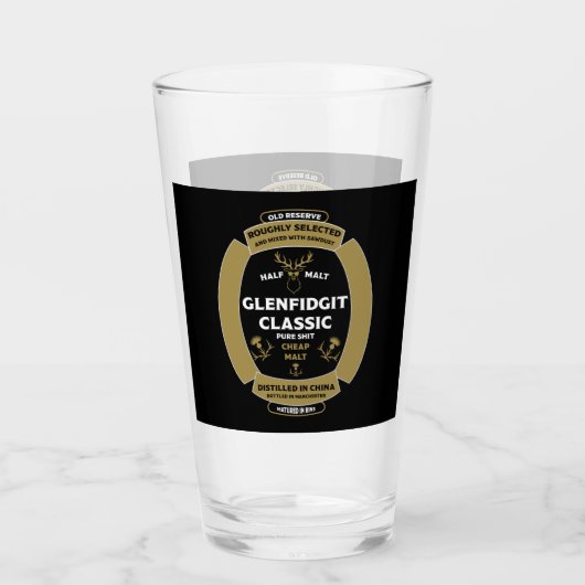 Verre Étiquette de whisky écossais de Noël (Devant)