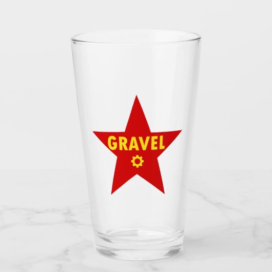 Verre Étoile cyclable de gravier (Devant)