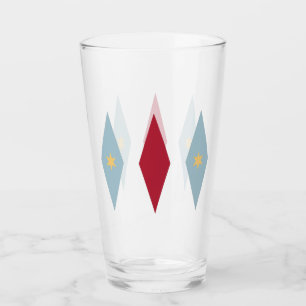 Verre Étoiles et diamants rouges bleus jaunes milieu de