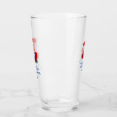 Verre Étoiles, rayures et gorgées : Lunettes de bière Cu (Gauche)