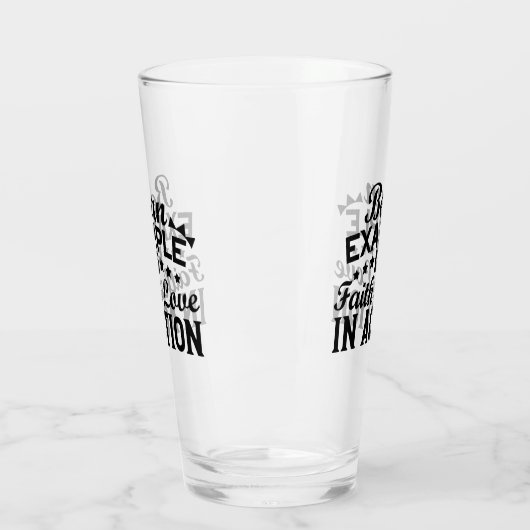 Verre Être un exemple de foi et d'amour en action (Gauche)