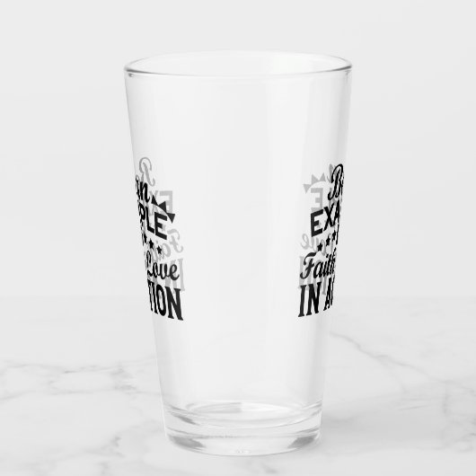 Verre Être un exemple de foi et d'amour en action (Droite)