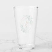 Verre Eucalyptus et or mariage personnalisé (Dos)