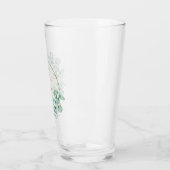Verre Eucalyptus et or mariage personnalisé (Gauche)