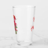 Verre Euphorbe Joyeux Noël (Gauche)