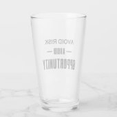 Verre Éviter les risques Éviter les opportunités (Dos)