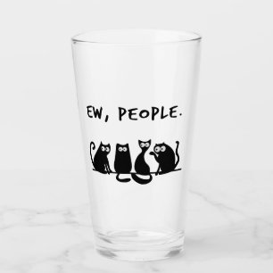 Verre Ew Les Gens Sont Drôles Meowy Chats Noirs 