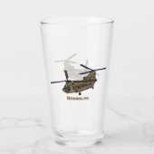 Verre Exemple d'hélicoptère militaire Chinook (Dos)
