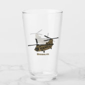 Verre Exemple d'hélicoptère militaire Chinook (Devant)
