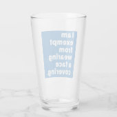 Verre Exempter de porter un couvre-visage (Dos)