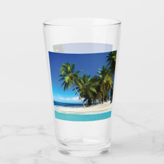 Verre Exotic beach throw pillow (Devant)