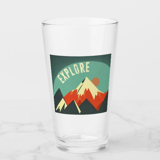 Verre Explorez les montagnes (Devant)