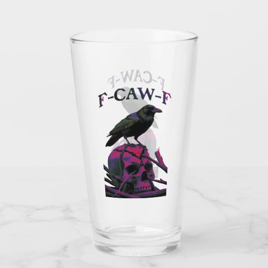 Verre F-Caw-F Funny Black Crow Bird (Dos)