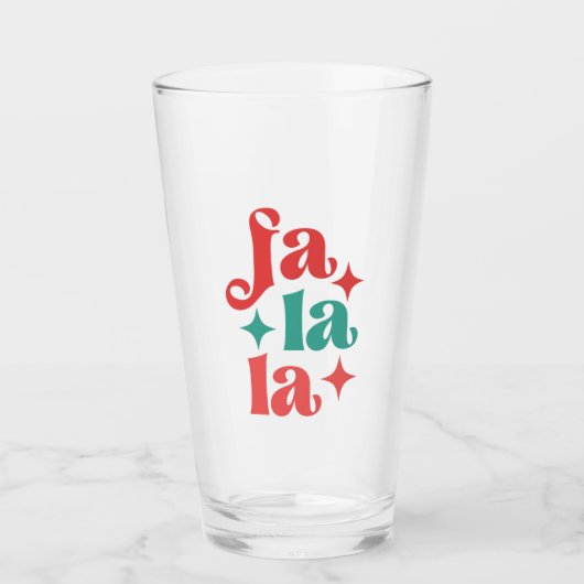 Verre Fa La La - Festive vacances Typographie Design (Devant)