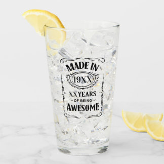 Verre Fabriqué dans l'année XX ans d'être un anniversair