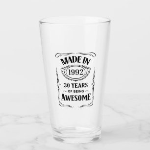 Verre Fabriqué en 1992 30 ans d'être génial anniversaire