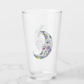 Verre Façade Abstraite de la lune de croissant blanc déc (Devant)