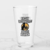 Verre Facilement distrait par les chiens et le bourbon (Dos)