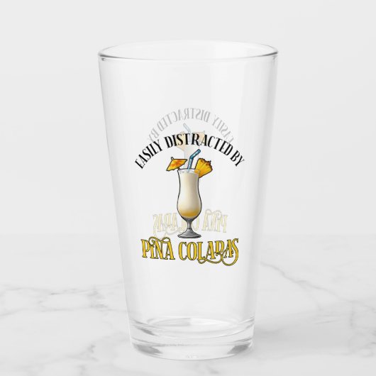 Verre Facilement Distrait Par Les Pina Coladas (Devant)