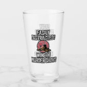 Verre Facilement distrait par les spectacles de vin et d (Devant)