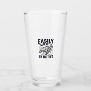 Verre Facilement Distrait Par Les Tortues Design De T-Sh