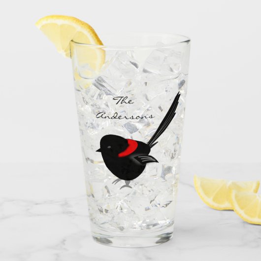 Verre Fairy Wren (Devant glace)
