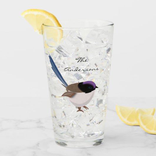 Verre Fairy Wren (Devant glace)