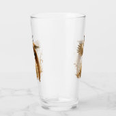 Verre Faisan en vol doré (Droite)
