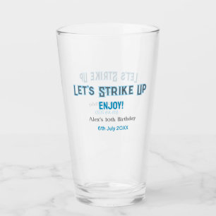 Verre Faisons ressortir bleu gris heureux nom 10 anniver