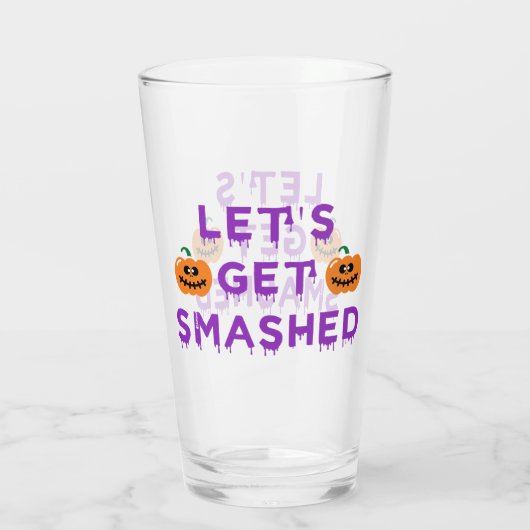 Verre Faisons tomber (Citrouille) violet (Dos)
