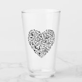 Verre fait sur commande de pinte des textes de (Devant)