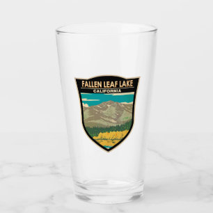 Verre Fallen Leaf Lake Californie Vintage