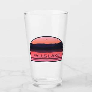 Verre Falls Lake North Carolina Red Sunrise