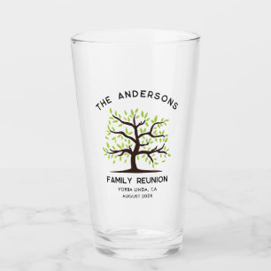 Verre Famille Réunion généalogique Arbre de la partie Pe