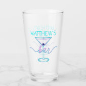 Verre Fancy Script Fun Colonnes Fun Bar (Dos)