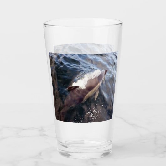 Verre Faune marine personnalisable dauphin océan (Devant)