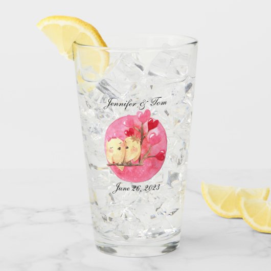 Verre Faveur de mariage clair personnalisé (Devant glace)