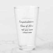 Verre Félicitations classe d'ajouter le nom d'année scol (Dos)