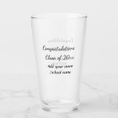 Verre Félicitations classe d'ajouter le nom d'année scol (Devant)