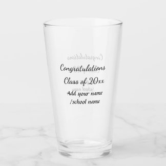 Verre Félicitations classe d'ajouter le nom d'année scol