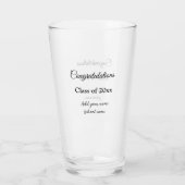 Verre Félicitations de graduation simples clas d'ajout m (Dos)