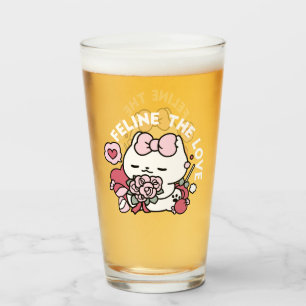 Verre Feline the Love - Design de chat de la belle Valen